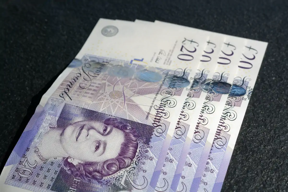 Pounds Sterling Cash £20 Notes