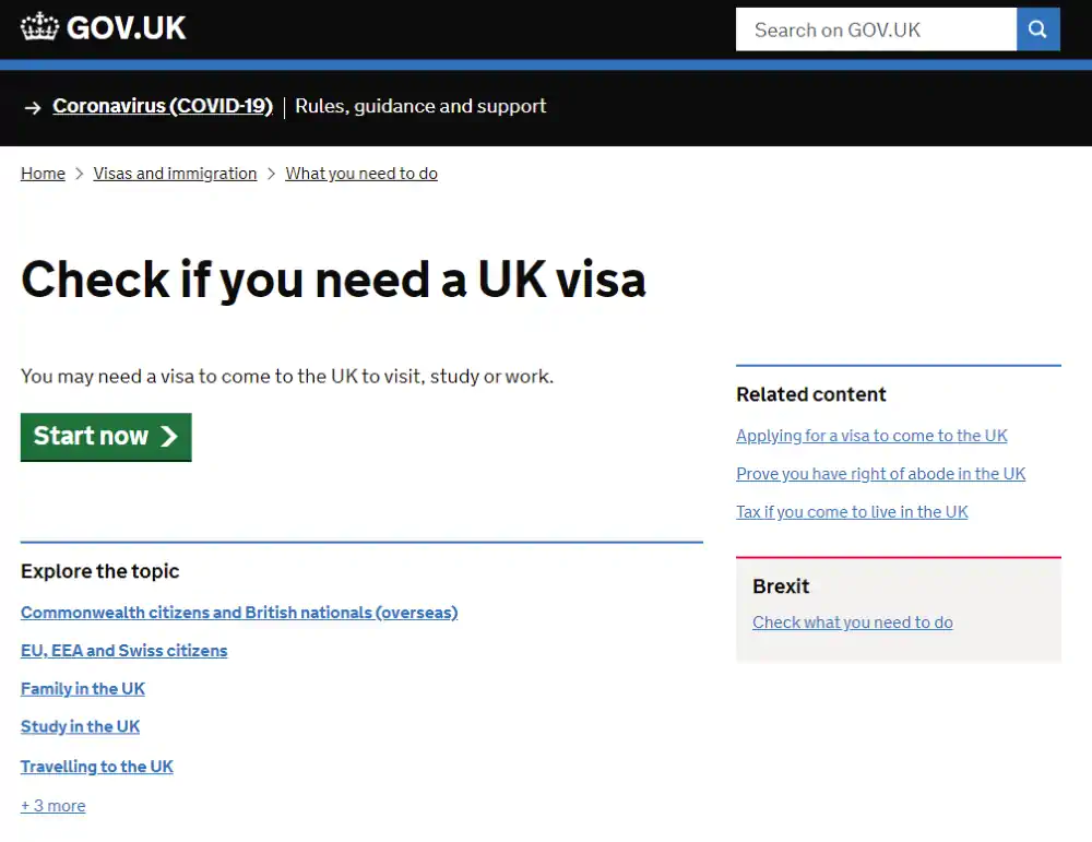 UK Government Check If You Need A Visa