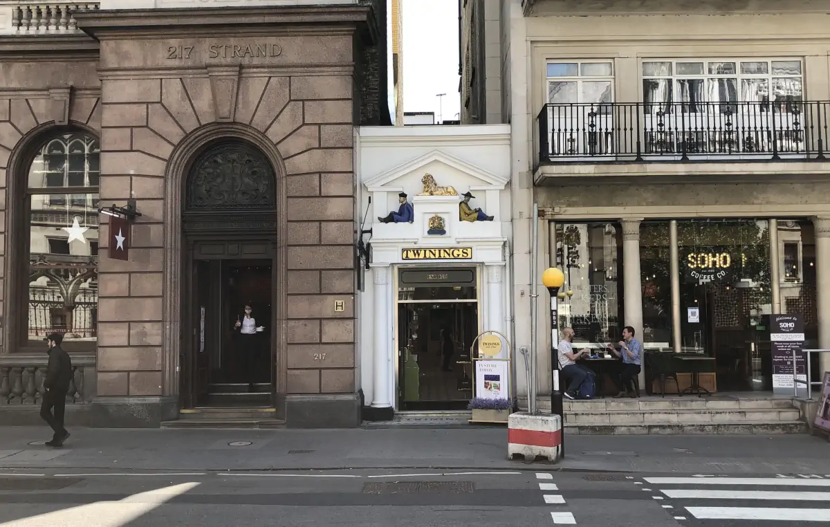 Twinings Tea House on The Strand, London, June 2021