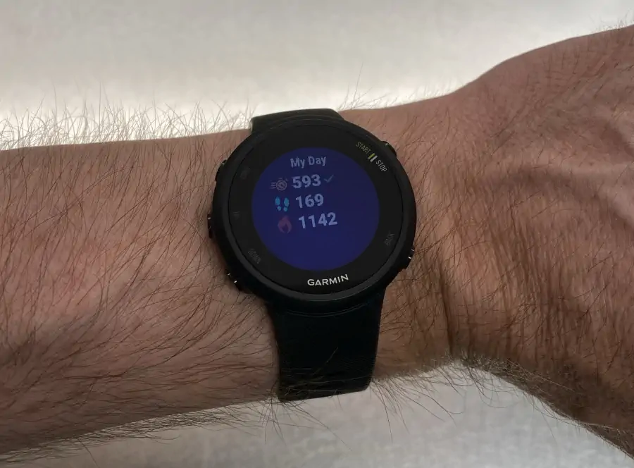 Garmin Watch Showing Steps