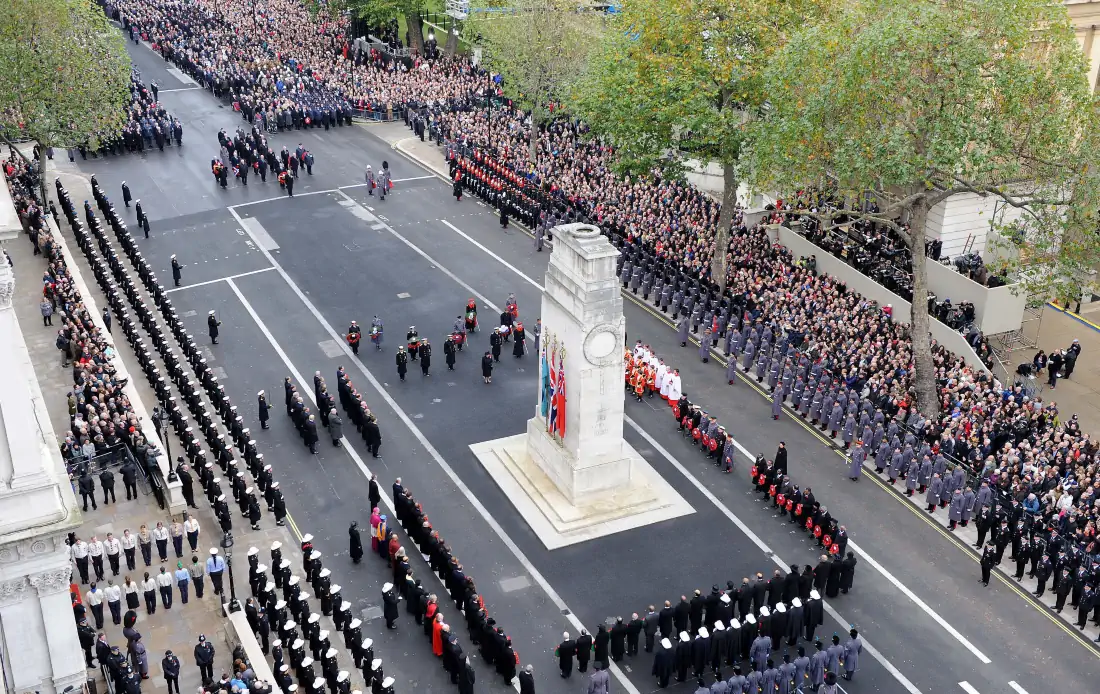 Remembrance Sunday service at Cenotaph