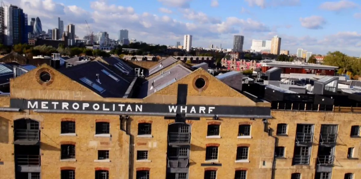 The Great British Sewing Bee Season Three - Metropolitan Wharf - City of London in background
