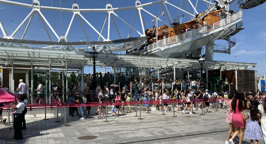 London Eye Queue for Standard Tickets - July 2021 - 22 minutes