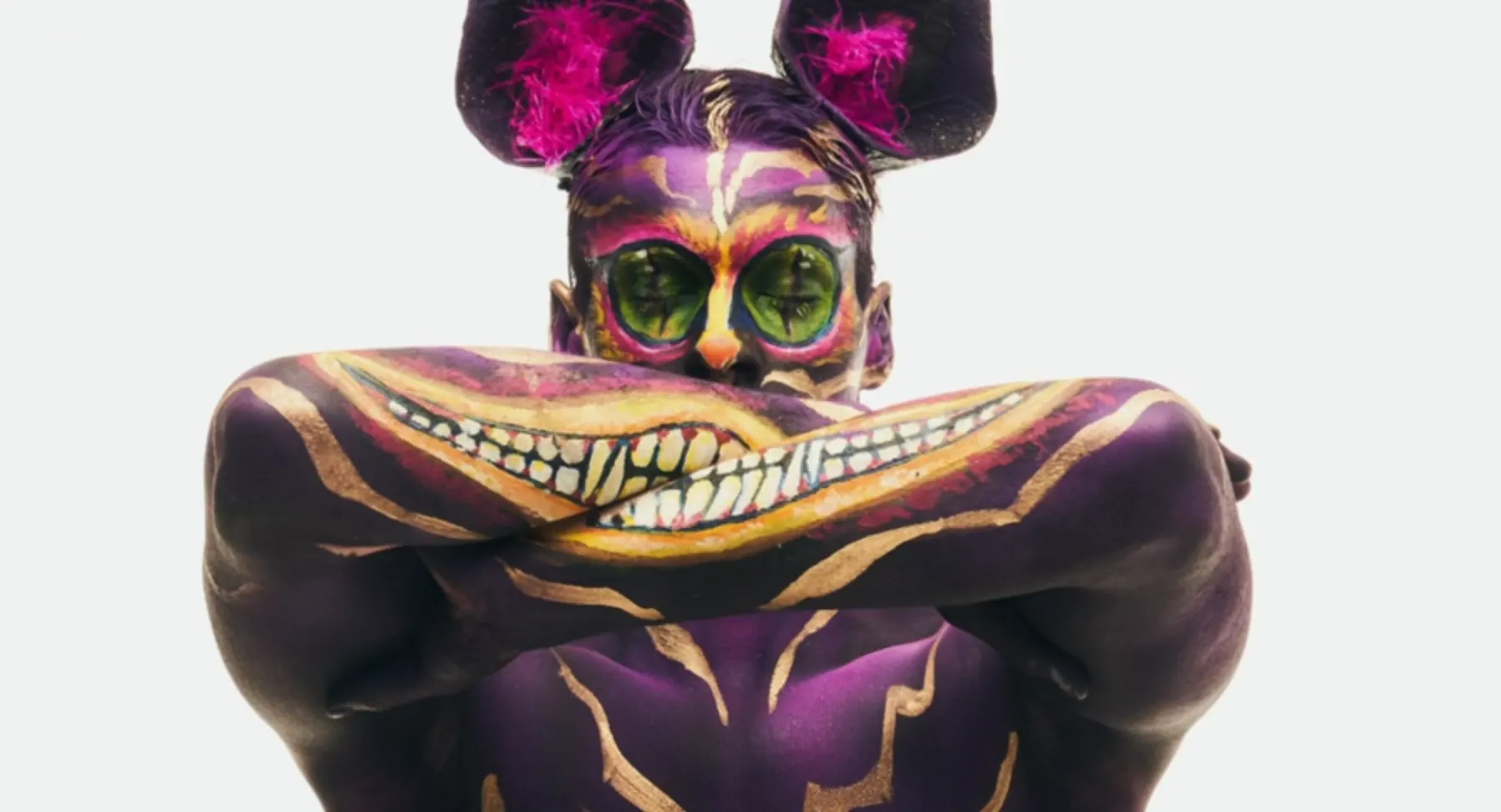 Man wearing full body paint