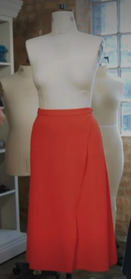 Wrap skirt on mannequin